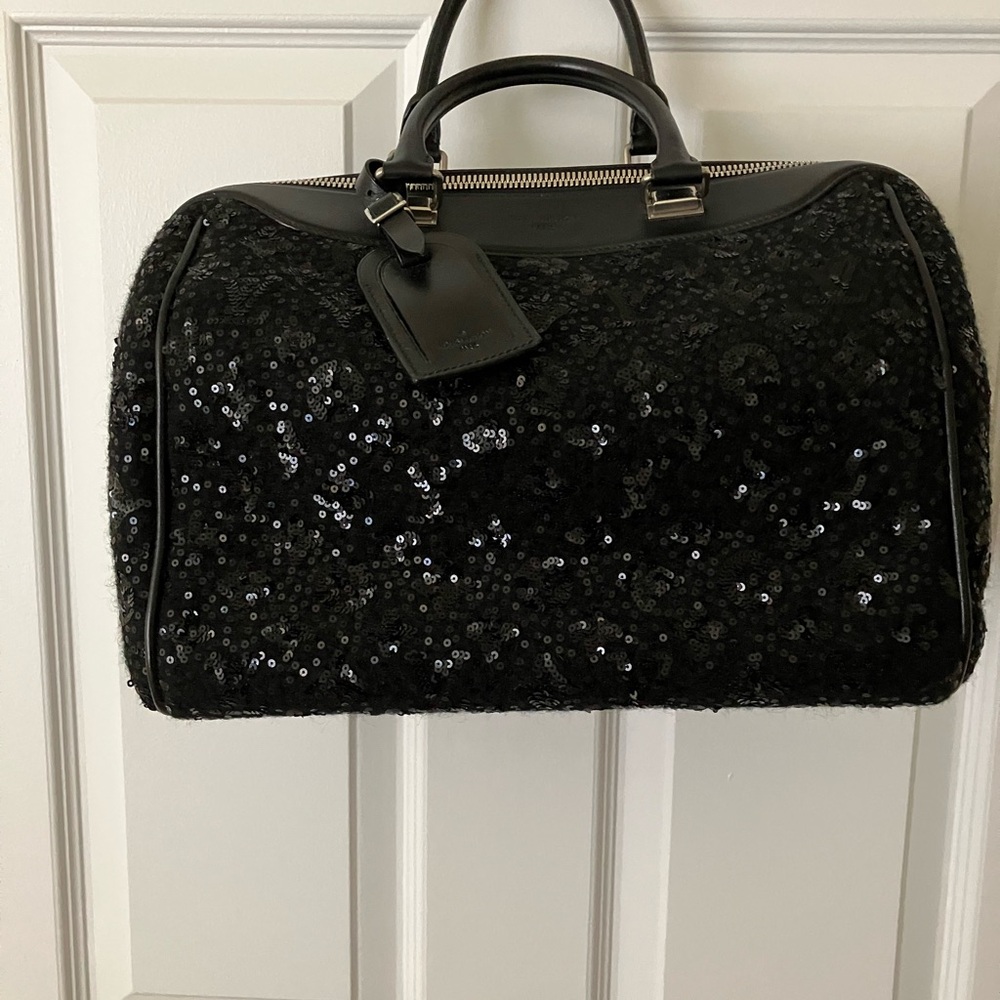 Elegant Black Sequin Women's Bag